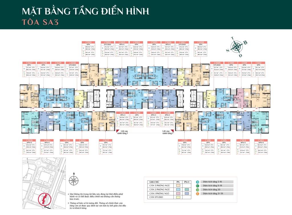 mat bang tang dien hinh SA3