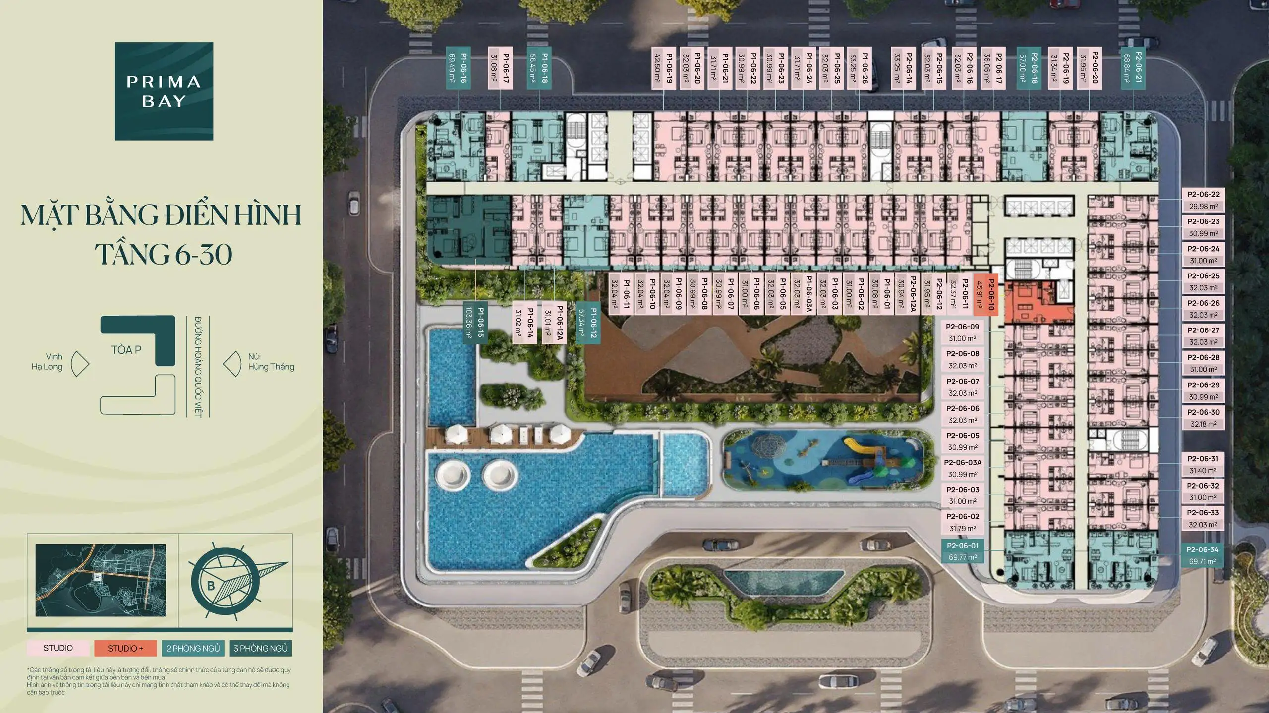 Tầng 6-30 tòa P Prima Bay Hạ Long