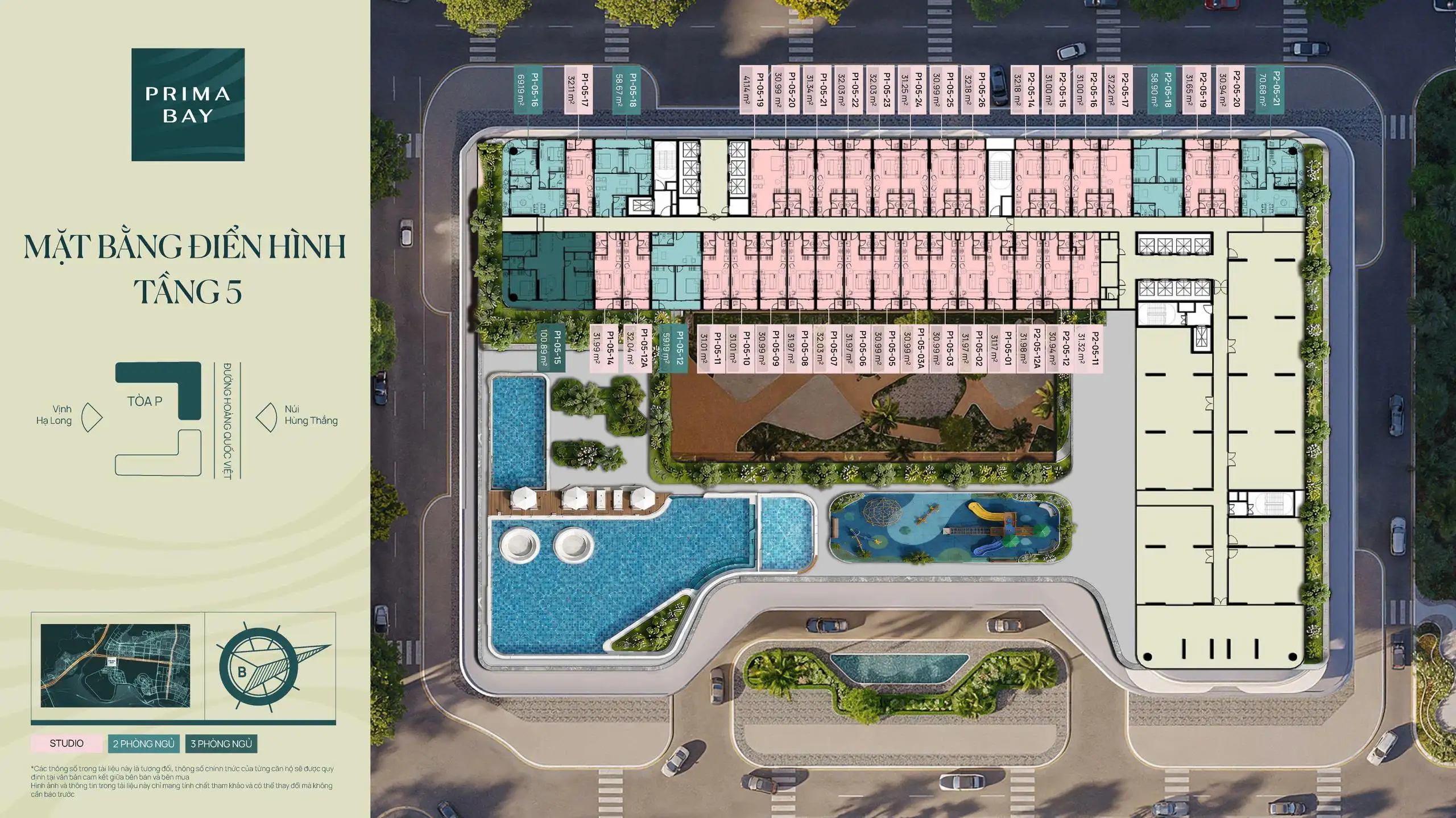 Tầng 5 tòa P Prima Bay Hạ Long
